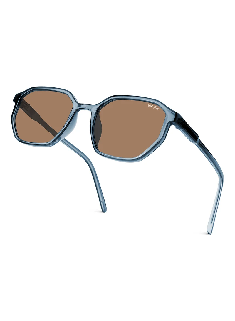 ووجلز Red Pappy Fable Blue Hexagonal Sunglasses