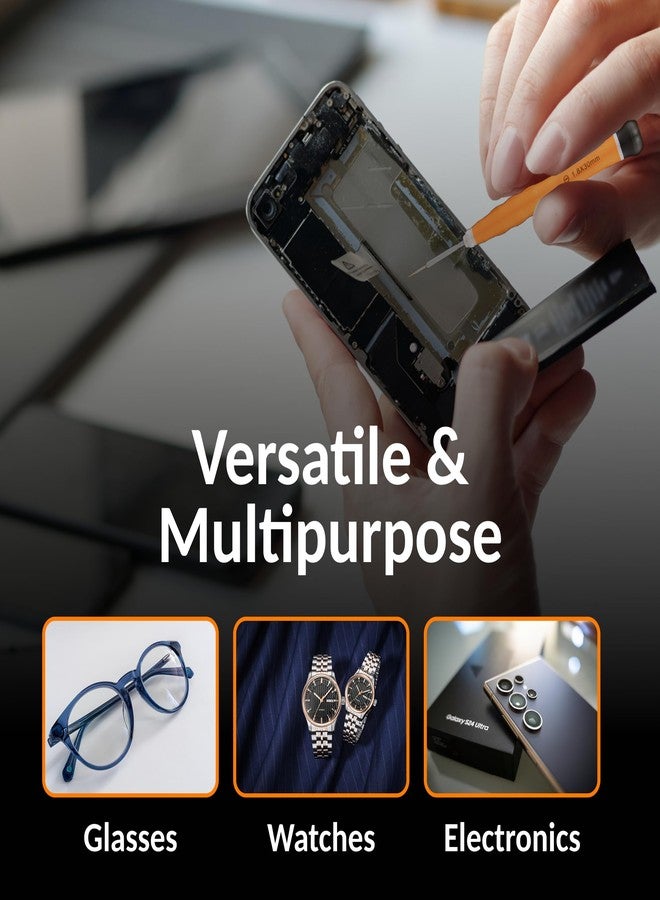 Epsilon Precision Mini Screwdriver Set - 6-Piece Professional Small Screwdriver Kit for Eyeglasses, Watches, Electronics, and Phones - Color-Coded Handles, Anti-Skid, Travel-Friendly Box - Image 4