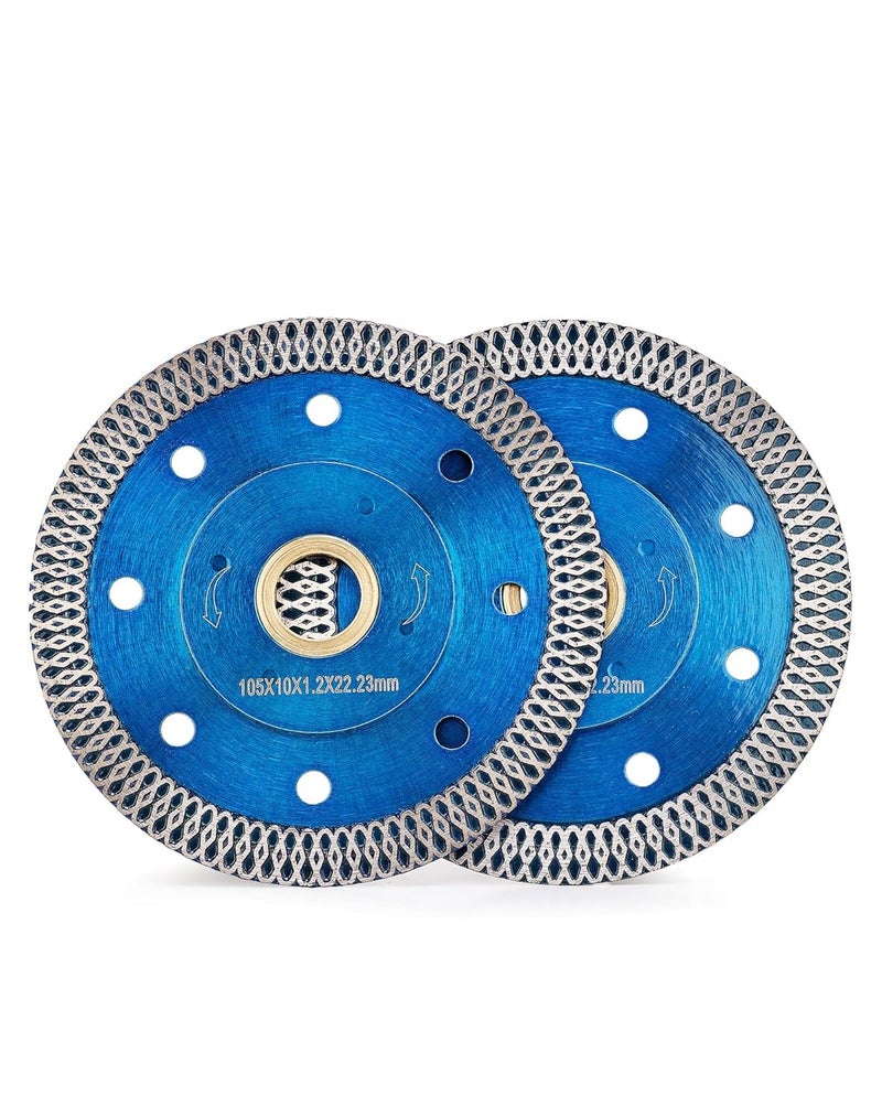 OSTEK 2Pcs/Lot 4 Inch Super Thin Diamond Tile Blade Porcelain Cutting Blade for Cutting Granite Marble Ceramics Porcelain Tiles ((4"-2pcs) - Image 2