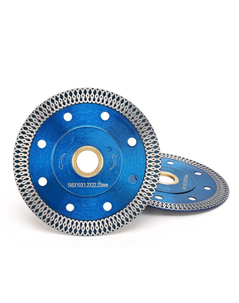 OSTEK 2Pcs/Lot 4 Inch Super Thin Diamond Tile Blade Porcelain Cutting Blade for Cutting Granite Marble Ceramics Porcelain Tiles ((4"-2pcs) - Image 1