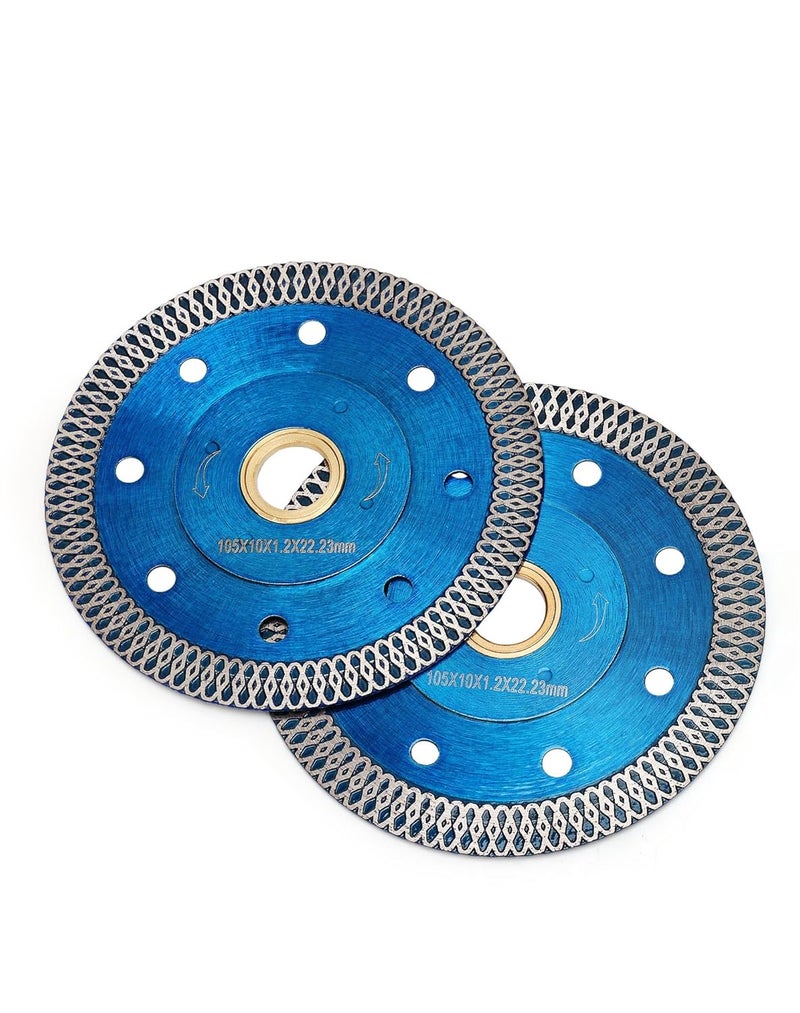OSTEK 2Pcs/Lot 4 Inch Super Thin Diamond Tile Blade Porcelain Cutting Blade for Cutting Granite Marble Ceramics Porcelain Tiles ((4"-2pcs) - Image 3