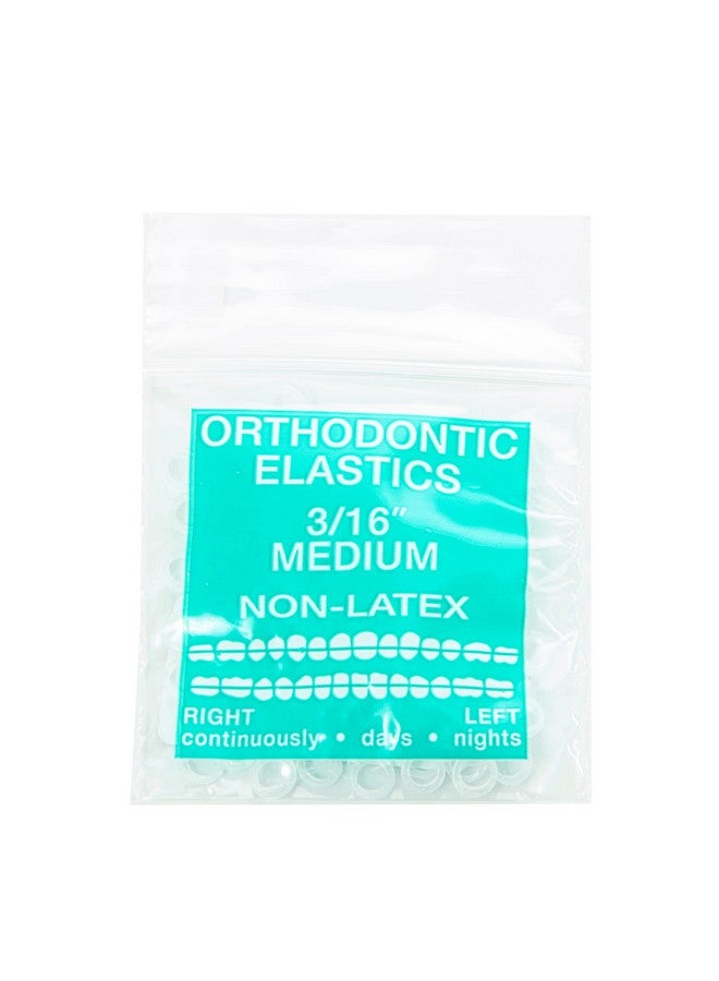 JMU أشرطة مطاطية تقويمية مقاس 3/16 متوسط 4.5 أونصة عبوة من 100 شريط مطاطي داخل الفم شرائط مطاطية أسنان خالية من اللاتكس مصنوعة في الولايات المتحدة الأمريكية - Image 1