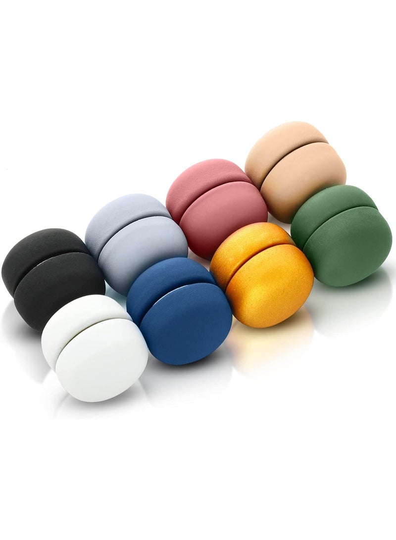 Hijab Magnets Pinless Scarf Pins 8 Pairs Strong Neodymium Magnetic Buttons Multi Color Matte Style for Hijabs Veils Dresses Women - Image 1