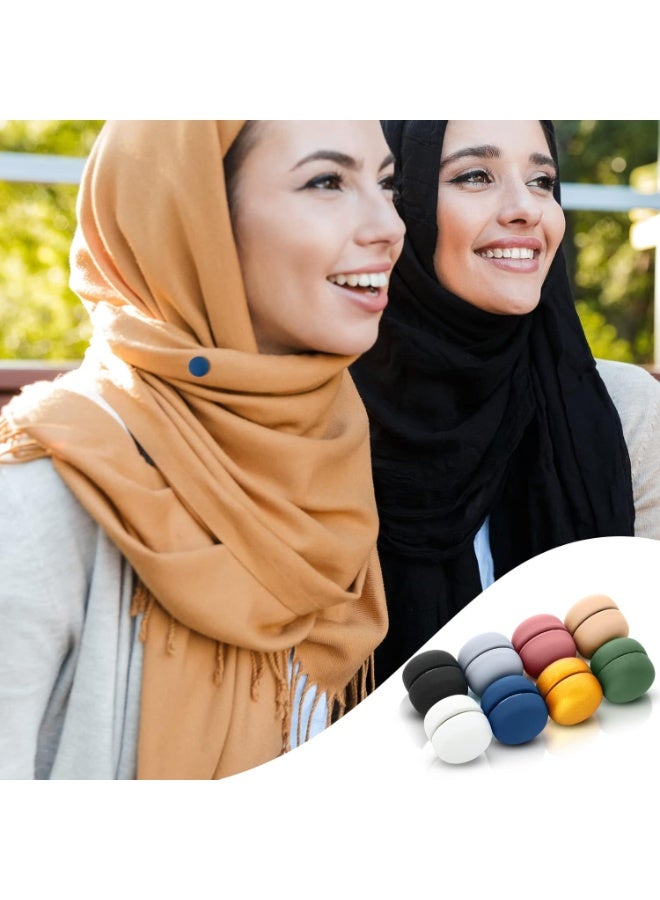 Hijab Magnets Pinless Scarf Pins 8 Pairs Strong Neodymium Magnetic Buttons Multi Color Matte Style for Hijabs Veils Dresses Women - Image 5