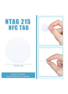 Excefore NFC 215 Cards NTAG215 NFC Round Cards NFC 215 Card Tag Compatible with TagMo and Amiibo and NFC Enabled Mobile Phones and Devices, Round 25 mm (25 Pieces)  - Image 2