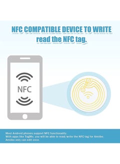 Excefore NFC 215 Cards NTAG215 NFC Round Cards NFC 215 Card Tag Compatible with TagMo and Amiibo and NFC Enabled Mobile Phones and Devices, Round 25 mm (25 Pieces)  - Image 4