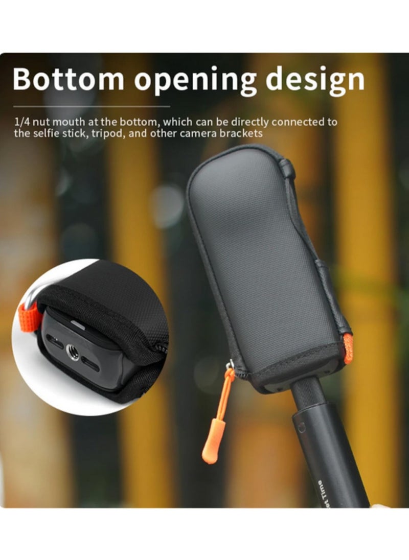 Storage Case for Insta360 X4 Camera Protective Hard Shell Bag with Shock Absorbing Lining Bottom Opening for Selfie Stick Tripod Accessories Buckle Durable Zipper Design