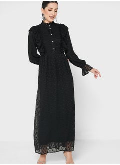 Ruffle Detail Maxi Dress