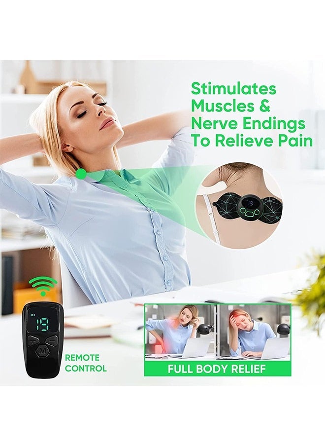 Loquat Electric Massagers, 8 Modes 19 Levels Cordless, Microcurrent EMS Massage Device, Portable Neck Massager for Pain Relief, Bioelectric Acupoints Massager Mat for Arms Neck Shoulder Back Waist Legs - Image 2