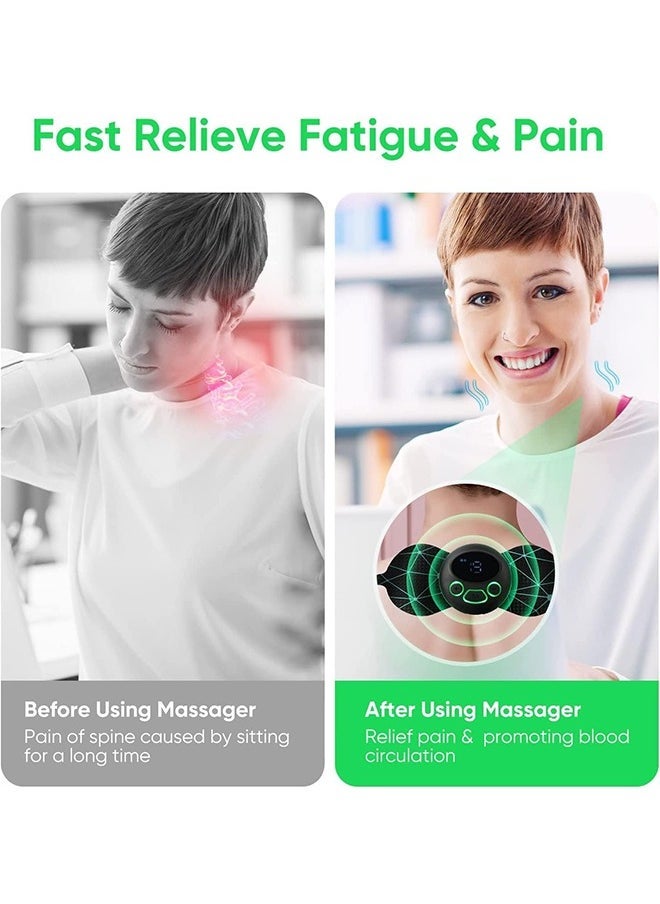 Loquat Electric Massagers, 8 Modes 19 Levels Cordless, Microcurrent EMS Massage Device, Portable Neck Massager for Pain Relief, Bioelectric Acupoints Massager Mat for Arms Neck Shoulder Back Waist Legs - Image 4