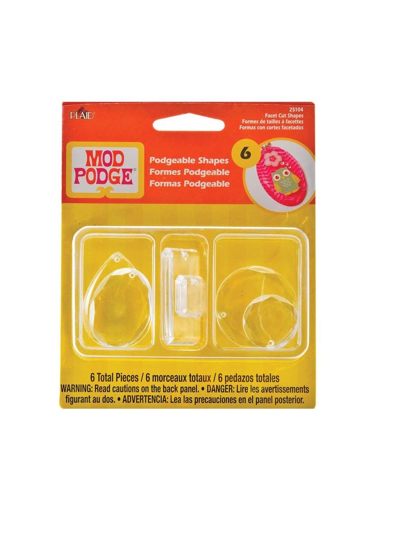 PLAID Podgeable Shapes 6/Pkg Facet Cut  - Image 2