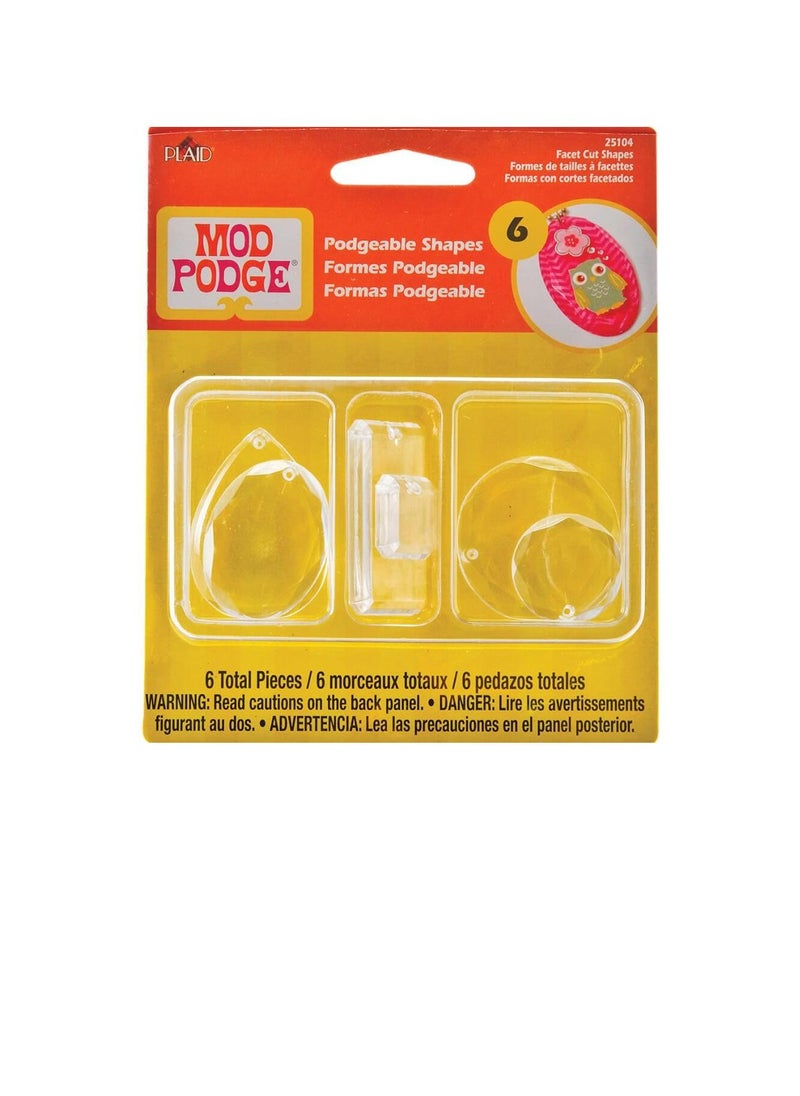 PLAID Podgeable Shapes 6/Pkg Facet Cut  - Image 3