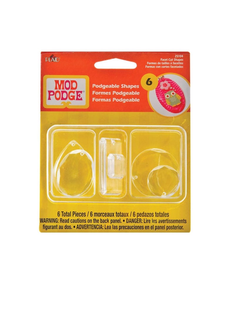PLAID Podgeable Shapes 6/Pkg Facet Cut  - Image 1