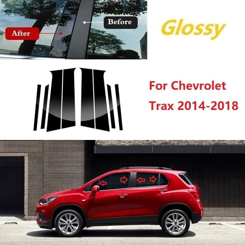 QASULER 8PCS Polished Pillar Posts for Chevrolet Trax - Image 3