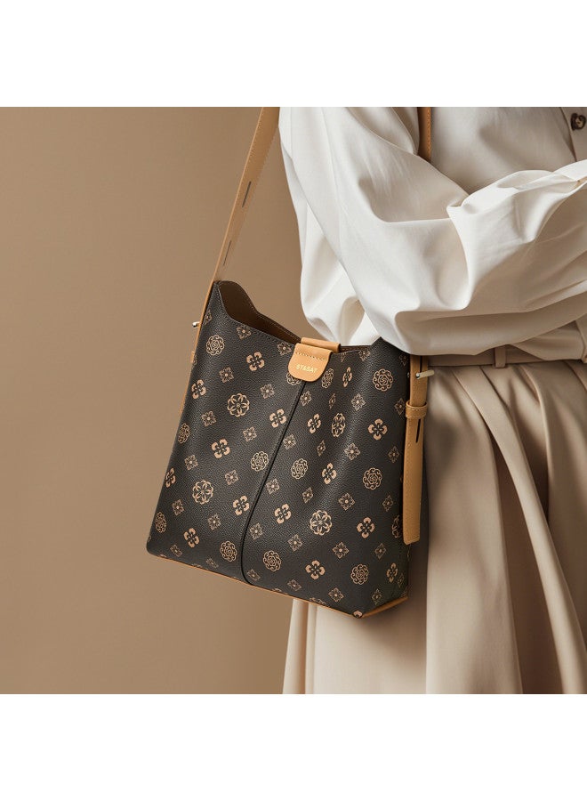 St&Sat Retro Monogram Bag] Tote Bag, Shoulder Bag, Crossbody Bag, Underarm Bag, Bucket Bag For Women - Image 2