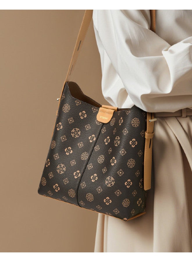 St&Sat Retro Monogram Bag] Tote Bag, Shoulder Bag, Crossbody Bag, Underarm Bag, Bucket Bag For Women - Image 1