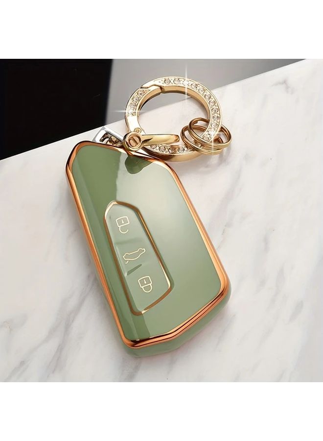 Green Car Key Cover Compatible With Volkswagen Golf 8 Talagon Magotan Viloran - Image 5