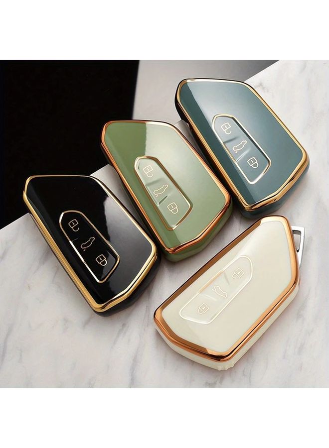 Green Car Key Cover Compatible With Volkswagen Golf 8 Talagon Magotan Viloran - Image 4