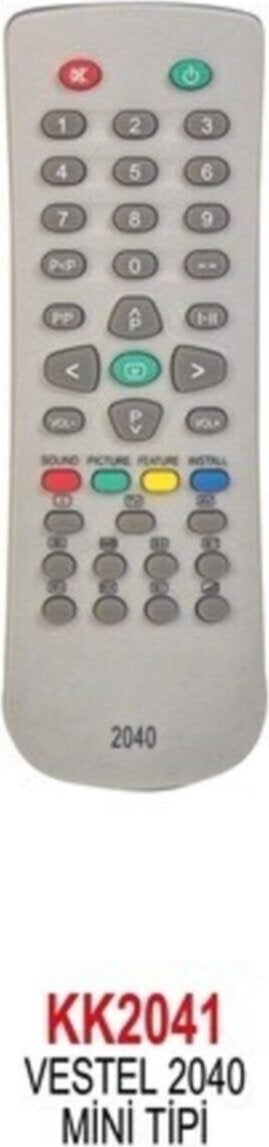 VESTEL Television Remote Control 2040 Mini Type TV Tube Remote Television Control KK2041