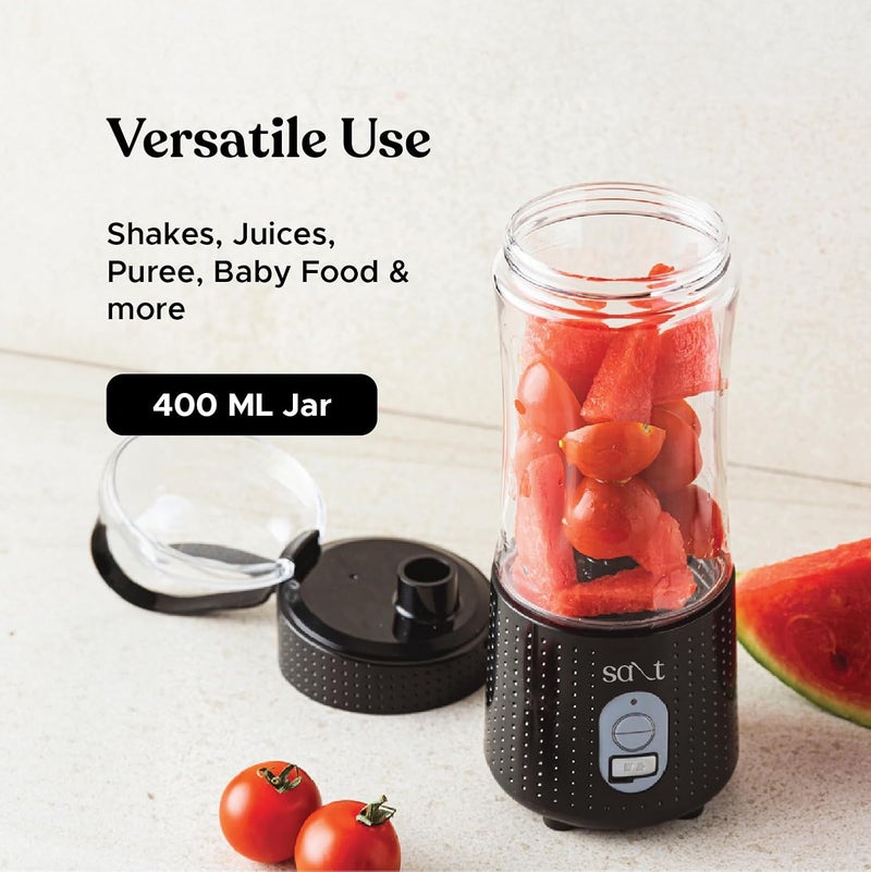 Salt PureBlend Sport Portable Blender for Smoothies Protein Shakes Crushing Ice Sipper Lid 4000 mAh Battery USBC Port 230W Motor 400 ML Black - Image 4