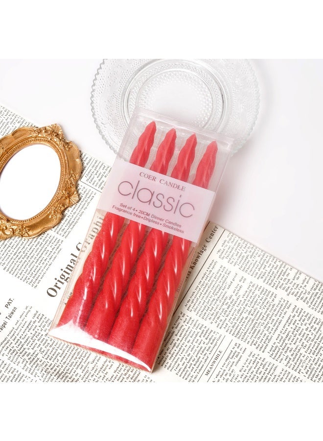 Classic 4PCS Premium Spiral Cone Candles - Elegant Ramadan/Eid Decor, Long-Lasting Scented Candles for Wedding/Party/Home - Image 3