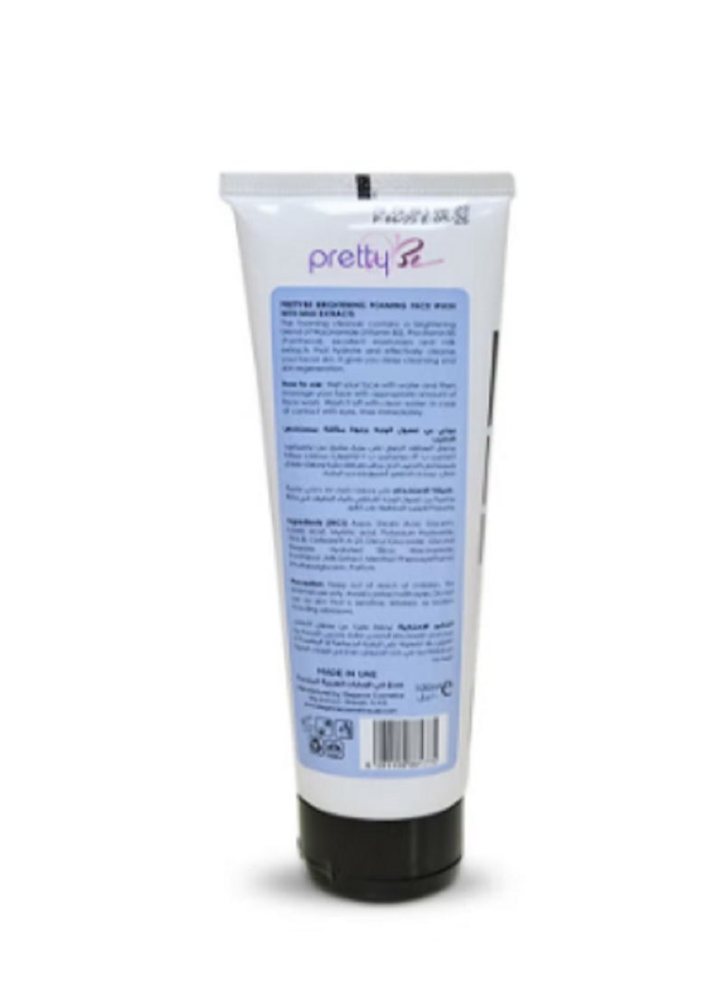 Pretty Be Brightening Foaming Facial Face Wash with Milk Extracts, Suitable for All Skin Types 100ml  - Image 2