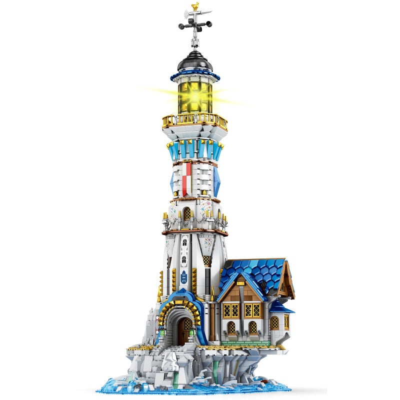 Reobrix Medieval Lighthouse Building Kit with Lights Collectible Architecture Model for Home Decor Ideas Display Gift for Adult Boys Girls66028 - Image 3