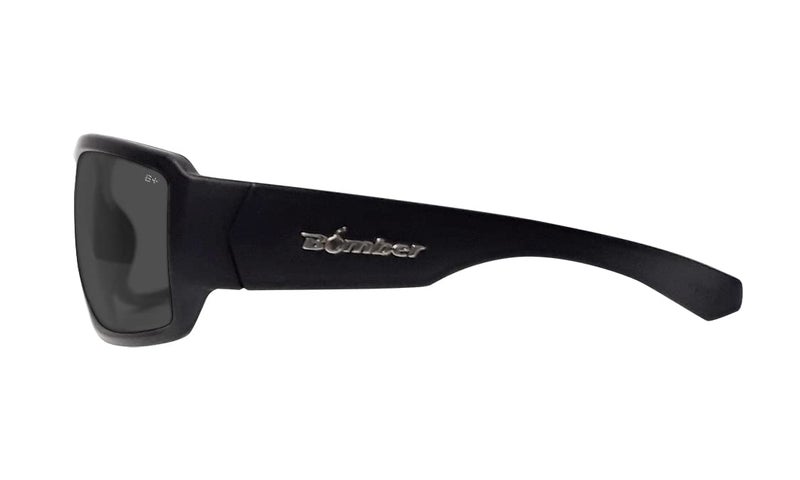 BOMBER BOOGIE Bomb BG103 Floating Safety Sunglasses: Matte Black frame, Smoke PC Safety lens, Non-Slip Gray foam lining, ANSI Z87+ Compliant, UVA/UVB, Safe for Rugged Activity, Wet Conditions. - Image 4