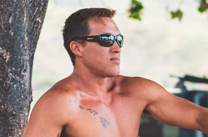 BOMBER BOOGIE Bomb BG103 Floating Safety Sunglasses: Matte Black frame, Smoke PC Safety lens, Non-Slip Gray foam lining, ANSI Z87+ Compliant, UVA/UVB, Safe for Rugged Activity, Wet Conditions. - Image 5