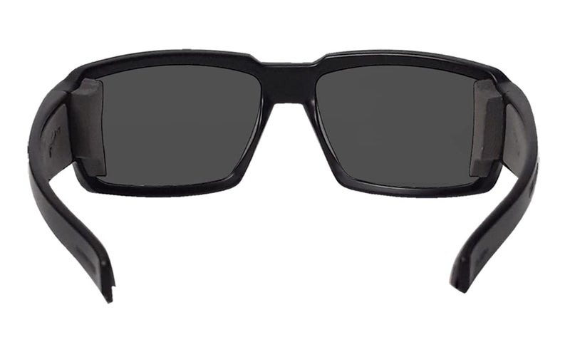 BOMBER BOOGIE Bomb BG103 Floating Safety Sunglasses: Matte Black frame, Smoke PC Safety lens, Non-Slip Gray foam lining, ANSI Z87+ Compliant, UVA/UVB, Safe for Rugged Activity, Wet Conditions. - Image 3