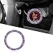 Tecledsn Car Bling Crystal Rhinestone Engine Start Decoration Ring Sparkling Push Start Button Sticker Key Ignition Knob Ring Decoration Bling Car Interior Accessories for Women Purple - Image 2