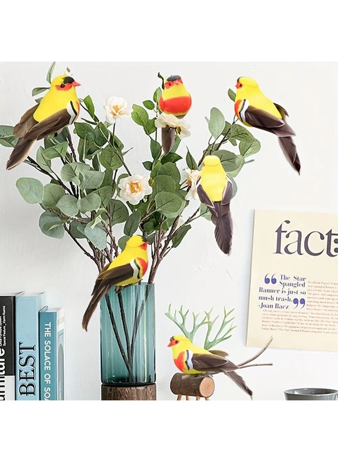 2pcs Colorful Artificial Birds Decor For Garden Patio Indoor Outdoor - Image 5