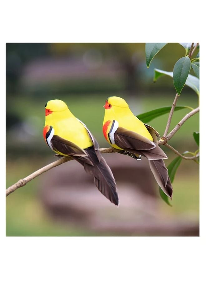 2pcs Colorful Artificial Birds Decor For Garden Patio Indoor Outdoor - Image 1