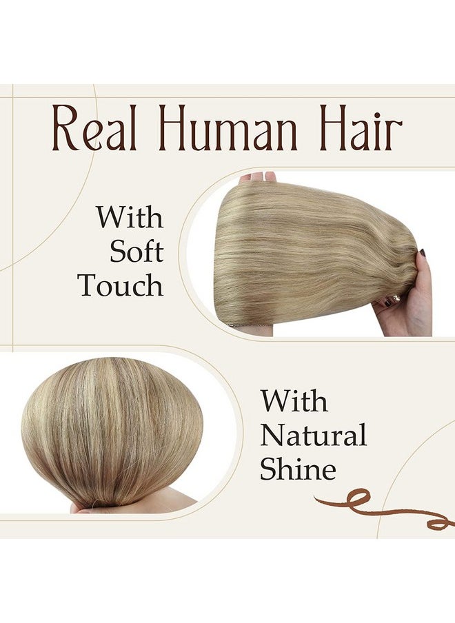 Sunny Hair Sunny Clip In Hair Extensions Blonde Clip In Human Hair Extensions Highlights Blonde Hair Extensions Real Human Hair Light Blonde Highlights Golden Blonde Clip In Remy Hair 7Pcs 120G 18Inch  - Image 5