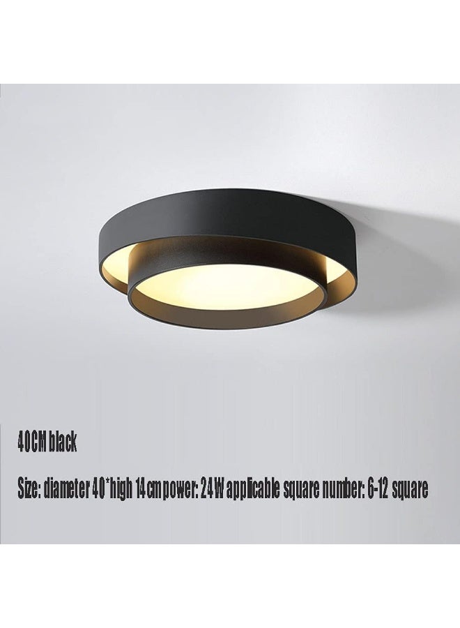 Modern LED Ceiling Light 24W | Flush Mount Round Lamp for Bedroom & Living Room | Ultra Slim Black Ceiling Fixture | Home Lighting, Energy Saving, Stylish Indoor LED Lamp - Image 2