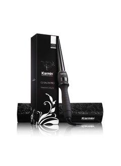 Karmin KARMIN G3 Salon Pro Clipless Tourmaline Ceramic Hair Curling Wand Iron Tapered Barrel for 121inch Curls Professional Hot Curler Beach Waver Quick Fast Heat Dual Voltage Black 