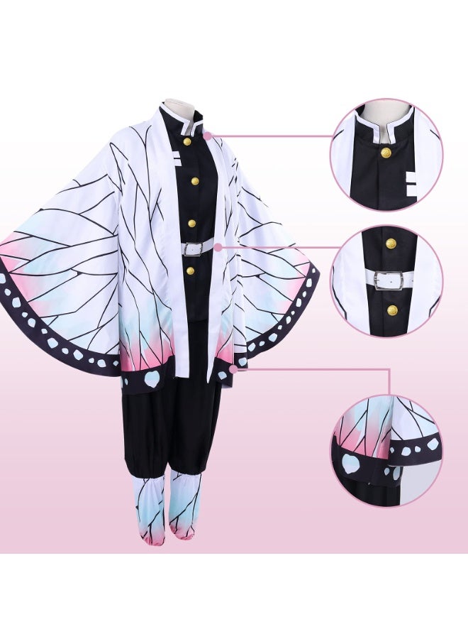 Halamodo مجموعة أزياء قاتل الشياطين شينوبو كوتشو كوزبلاي، ملابس لعب أدوار الأنمي، بما في ذلك الحوري الفراشة الأرجوانية، توب، سروال، لفافات القدمين ودبوس الشعر، مناسبة لاحتفالات عيد الميلاد، عروض المسرح، حفلات المواهب، عروض المواهب، وأوقات مختلفة للبالغين - Image 4