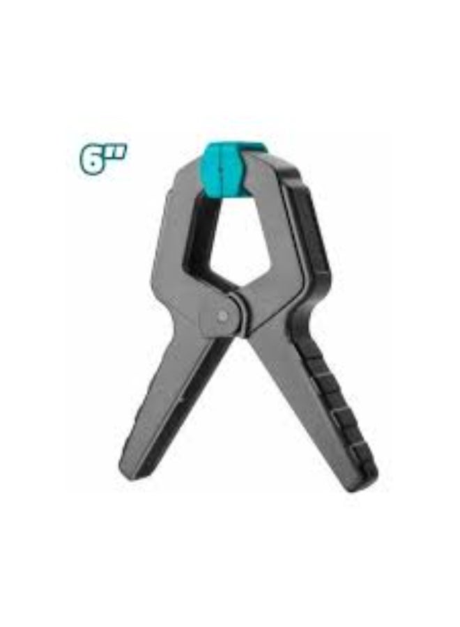 TOTAL 6-Inch Spring Clamp – Heavy-Duty Metal and Plastic Clamp for Woodworking, DIY, Crafts, and Workshop Projects - Image 1