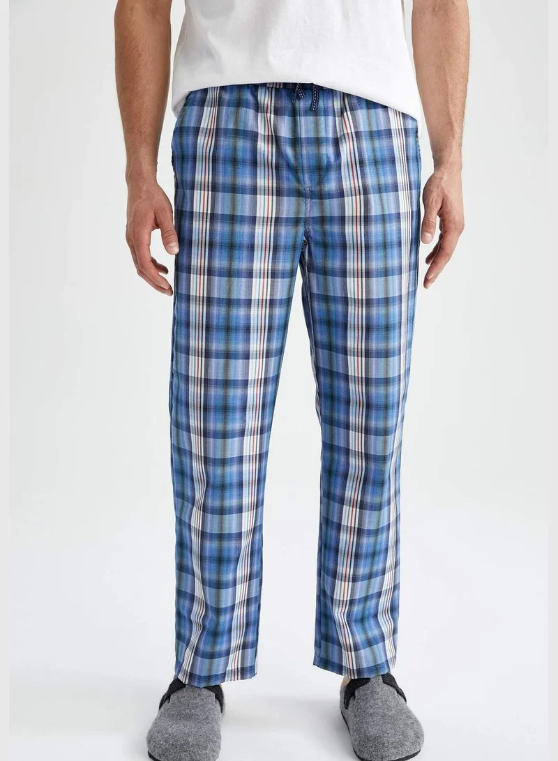 DeFacto Long Fit Tie Waist Check Print Pyjama Bottom