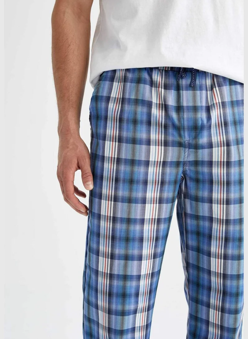 DeFacto Long Fit Tie Waist Check Print Pyjama Bottom