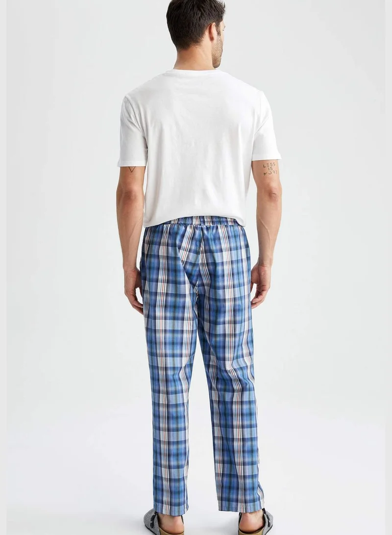 DeFacto Long Fit Tie Waist Check Print Pyjama Bottom