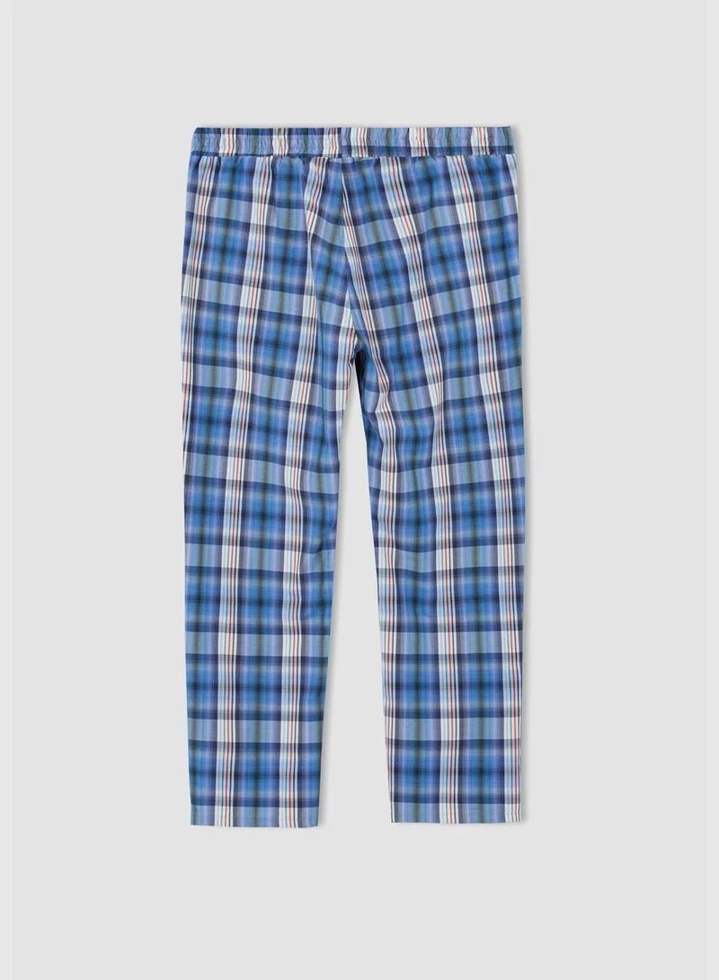 DeFacto Long Fit Tie Waist Check Print Pyjama Bottom