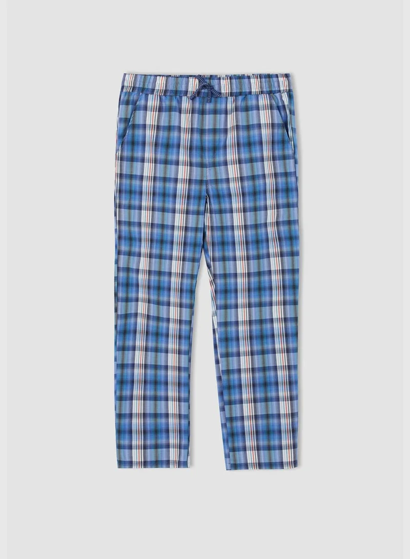 DeFacto Long Fit Tie Waist Check Print Pyjama Bottom