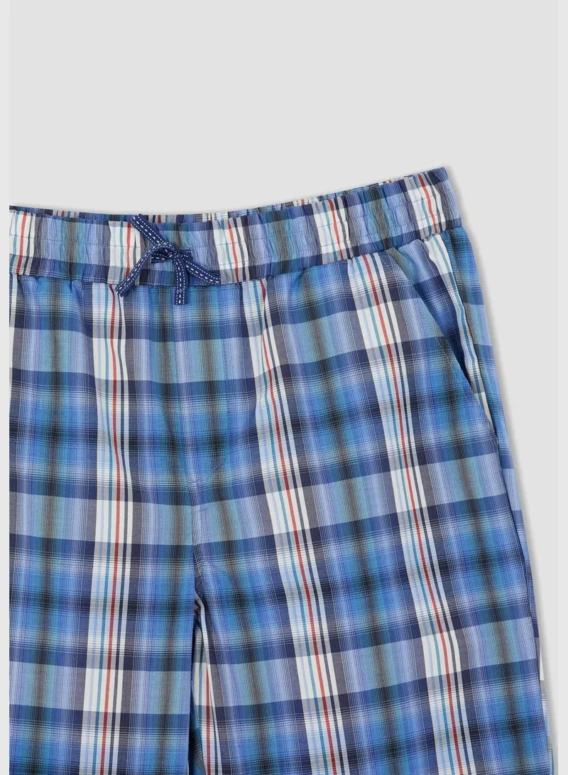 DeFacto Long Fit Tie Waist Check Print Pyjama Bottom