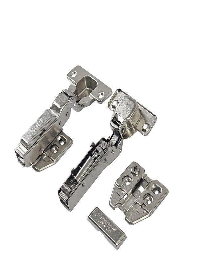 INOX Mild Steel 3D Soft Close Hinge 8 Crank - Clip on NEW for Home, Furniture, & Repair | Kabza Suitable for Windows, Wardrobes & Cabinets (Dia 35mm) Zinc Plated - Image 4