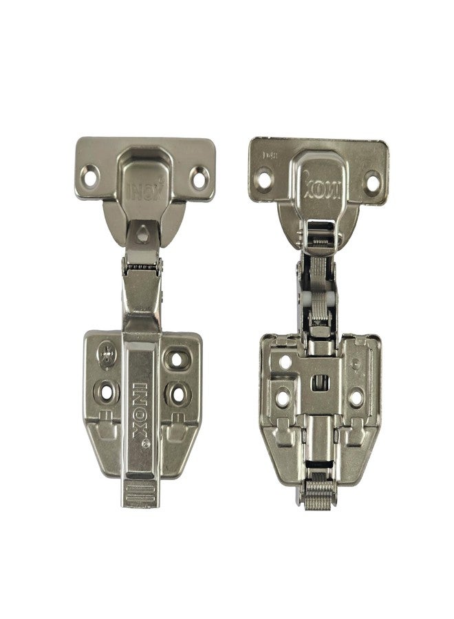 INOX Mild Steel 3D Soft Close Hinge 8 Crank - Clip on NEW for Home, Furniture, & Repair | Kabza Suitable for Windows, Wardrobes & Cabinets (Dia 35mm) Zinc Plated - Image 1
