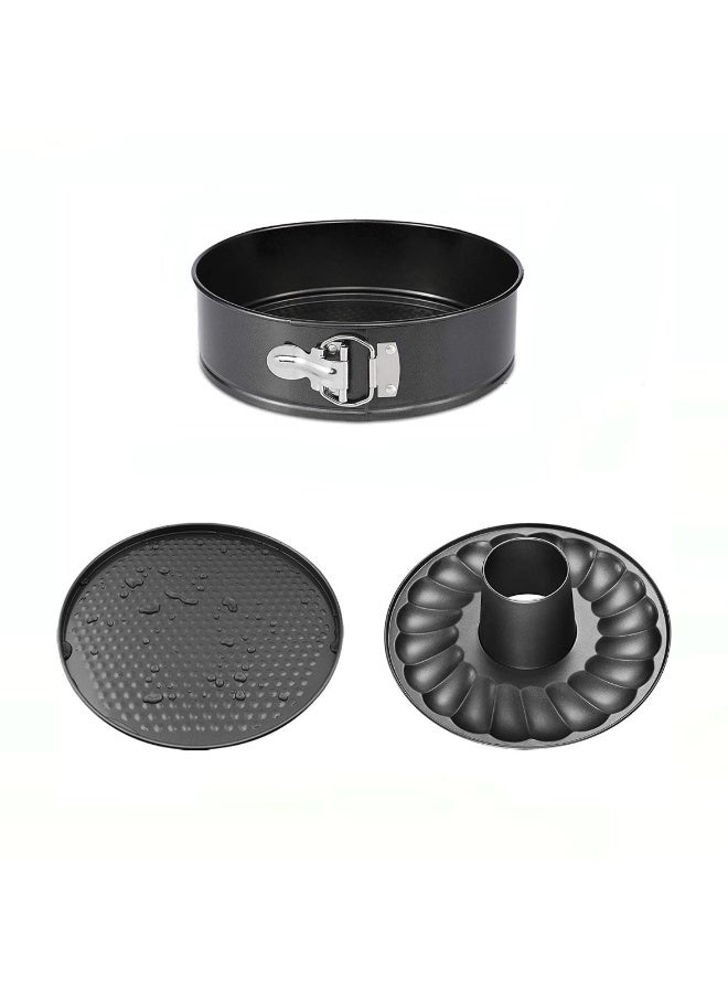 قالب كيك، طبق ثقيل لشيك كيك وآيس كريم، مع قاعدة قابلة للفك وقفل تحرير سريع - Image 3