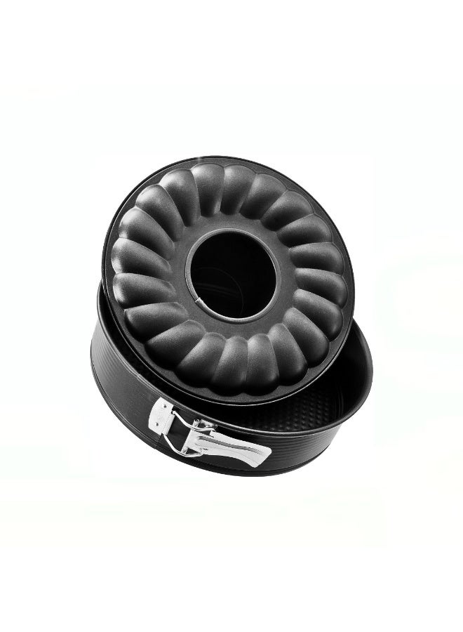 قالب كيك، طبق ثقيل لشيك كيك وآيس كريم، مع قاعدة قابلة للفك وقفل تحرير سريع - Image 2