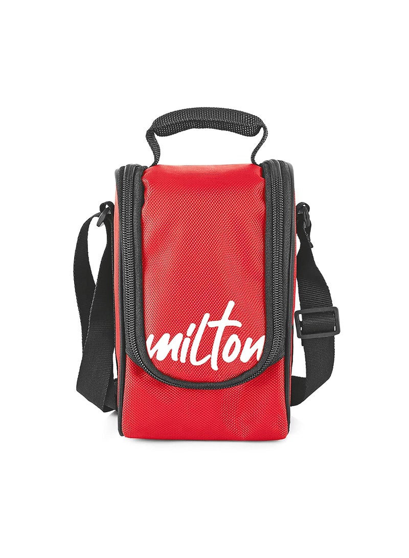 ميلتون صندوق غداء ميلتون تيستي 4 من الفولاذ المقاوم للصدأ باللون الأحمر - Image 4