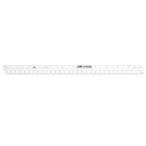 Alvin, Combination Triangular Scale, Metric and English Measurements, White Drafting, Architecture and Drawing Ruler - 12 Inches - Image 1